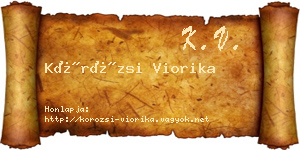 Körözsi Viorika névjegykártya